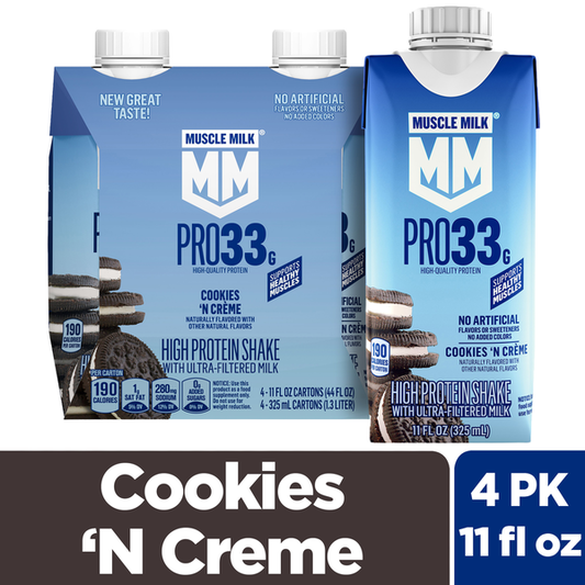 MUSCLE MILK Pro Ultra-Filtered Milk Cookies ‘N Creme High Protein Shake Multipack
