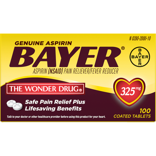 Bayer Aspirin, Genuine, 325 mg, Coated Tablets