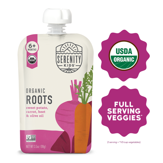Serenity Kids Organic Roots with Organic Olive Oil Baby Food Pouch