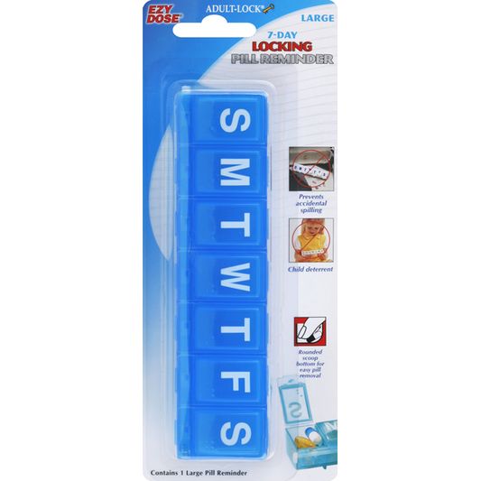 Ezy Dose Pill Reminder, 7-Day, Locking, Large