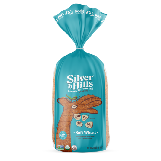 Silver Hills Bakery Organic Soft Wheat Sprouted Bread, Non-GMO Certified, Plant-Based