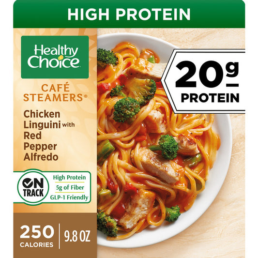 Healthy Choice Cafe Steamers Chicken Linguini With Red Pepper Alfredo, Frozen Meal