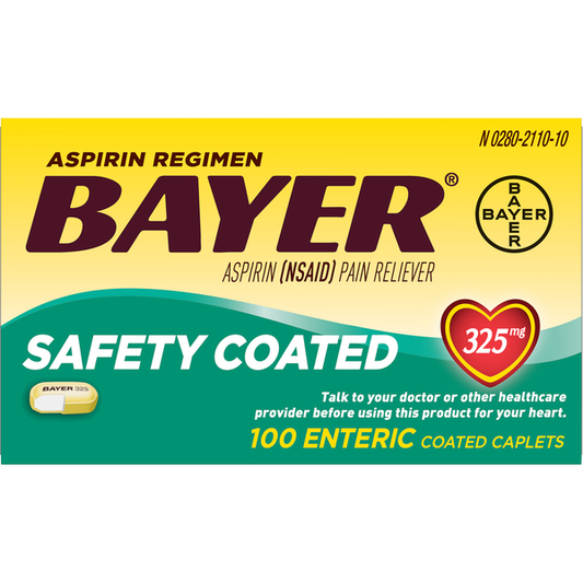 Bayer Aspirin, 325 mg, Enteric Coated Caplets
