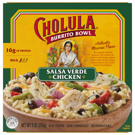 Cholula® Salsa Verde Chicken Frozen Burrito Bowl