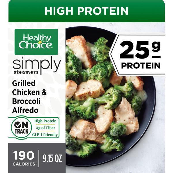 Healthy Choice Simply Steamers Grilled Chicken & Broccoli Alfredo, Frozen Meal