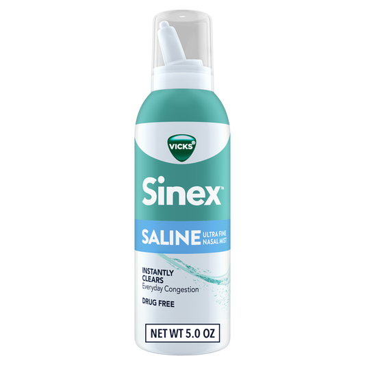 Vicks Sinex SALINE Ultra Fine Nasal Spray Mist INSTANTLY CLEAR EVERYDAY CONGESTION