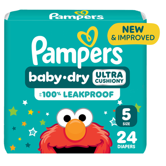 Pampers Baby Dry Diapers, Size 5 (27+ lb)