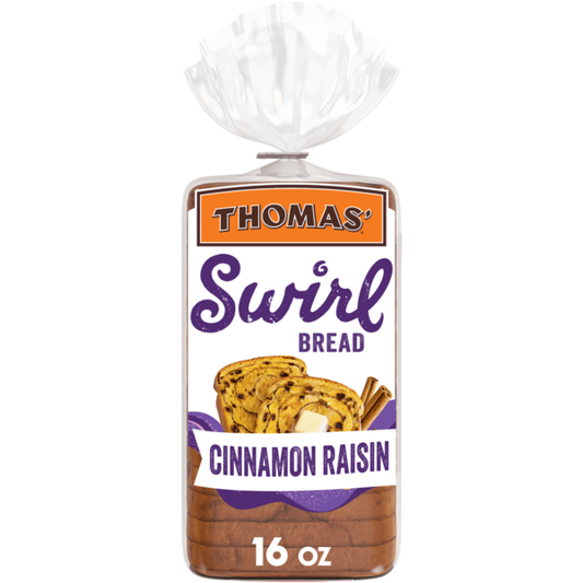 Thomas’ Cinnamon Raisin, Swirl Bread, Cinnamon Bread, 16 oz