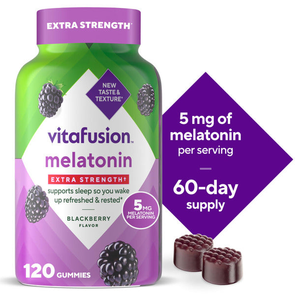 vitafusion Extra Strength Melatonin Gummies Blackberry