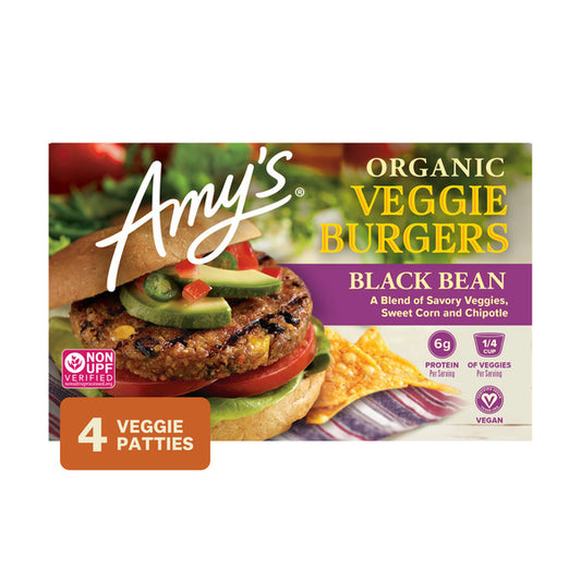 Amy's Kitchen Organic Black Bean Veggie Burger