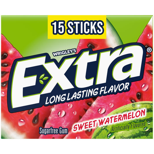 Extra Gum Sweet Watermelon Sugar Free Chewing Gum Single Pack Stick