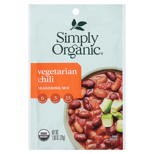 Simply Organic Seasoning Mix, Vegetarian Chili