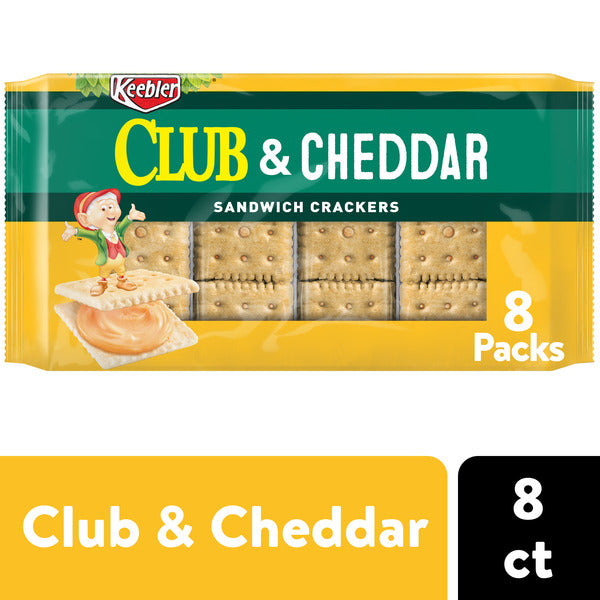 Keebler Club and Cheddar Sandwich Crackers, Lunch Snacks