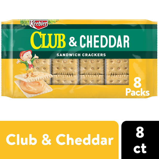 Keebler Club and Cheddar Sandwich Crackers, Lunch Snacks