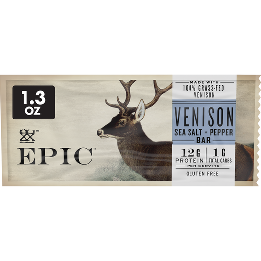 EPIC Sea Salt Pepper Venison Bar