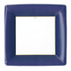 Caspari Grosgrain Border, Navy, Square, Dinner Plate, 10.6"