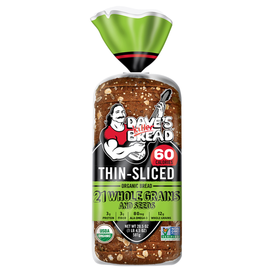 Dave's Killer Bread 21 Whole Grains & Seeds Thin-Sliced, Whole Grain Organic Bread