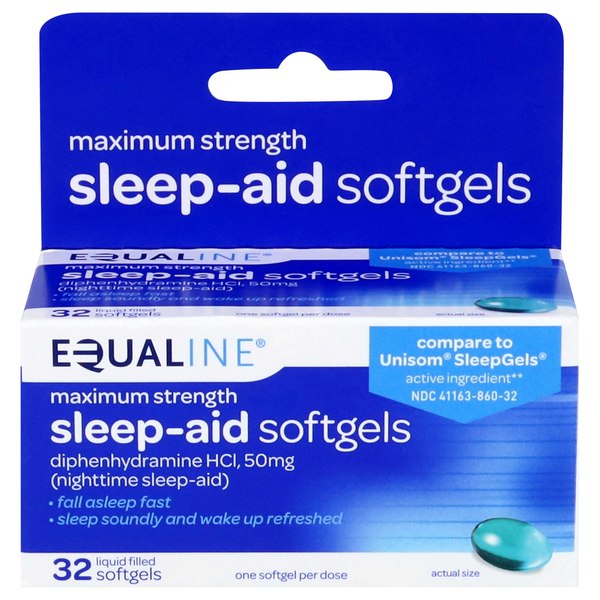 Equaline Softgels Maximum Strength 50 mg Sleep-Aid