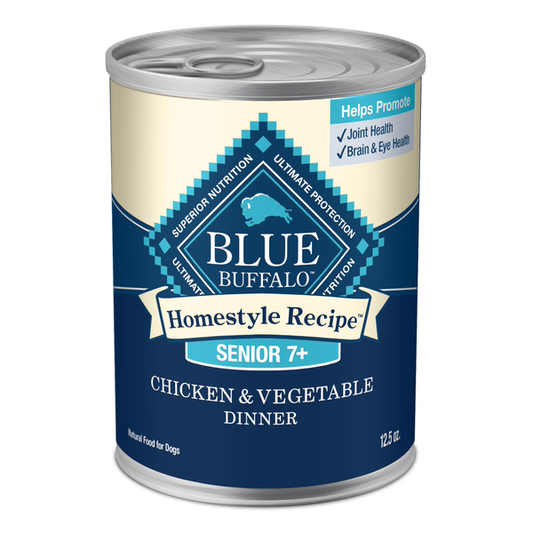 Blue Buffalo Homestyle Recipe Natural Senior Wet Dog Food, Chicken