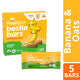 Happy Tot Organics Bestie Bars Soft-Baked Oat Bars, Organic Toddler Snacks with Protein and Gut-Friendly Fiber, Banana & Oats, 5 Count