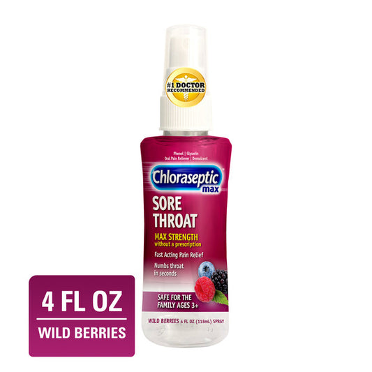 Chloraseptic Sore Throat Spray Max Strength Wild Berries
