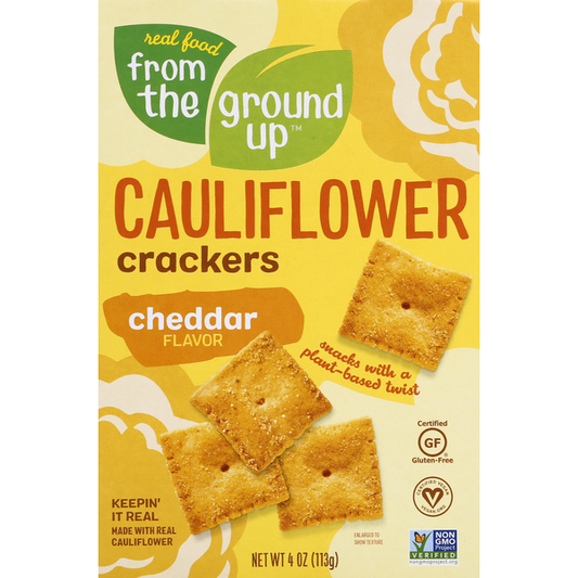 From the Ground Up Cheddar Cauliflower Crackers