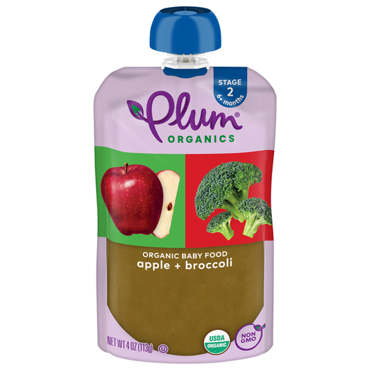 Plum Organics Broccoli & Apple Stage 2 Baby Food