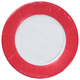 Caspari Linen Red Round Salad/Dessert Plate, 8"