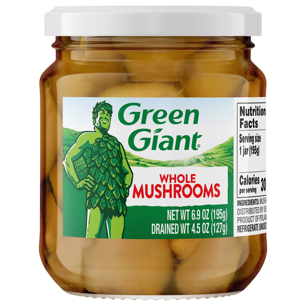 Green Giant Mushrooms, Whole