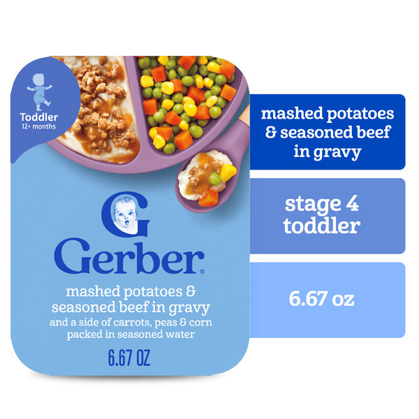 Gerber Mashed Potatoes & Seasoned Beef in Gravy Toddler Meal
