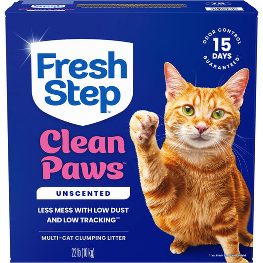 Fresh Step Clean Paws Multi Cat Clumping Litter, Unscented