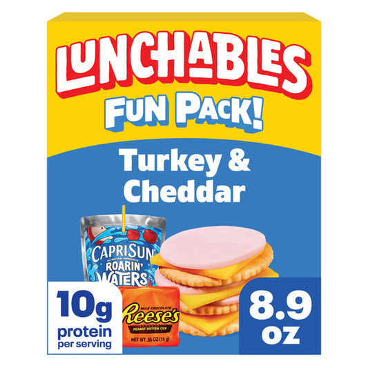 Lunchables Turkey & Cheddar Cheese Cracker Stackers Kids Lunch Snack Meal Kit & Capri Sun