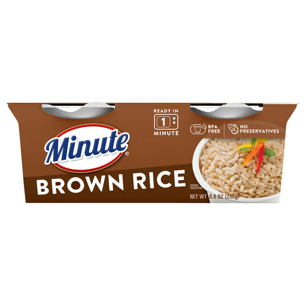 Minute Rice Ready-To-Eat Brown Rice, Microwaveable Rice Cups