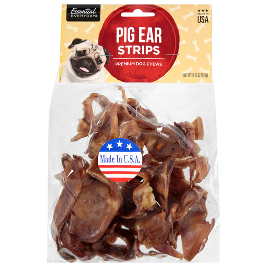 Essential Everyday Pig Ear Strips Premium Dog Chews
