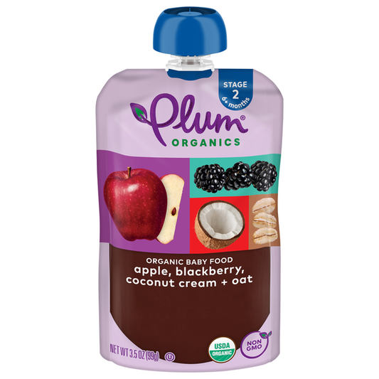 Plum Organics Apple, Blackberry & Coconut Cream Baby Food