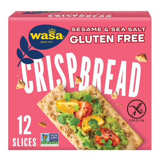 Wasa Sesame & Sea Salt Gluten Free Swedish Style Crispbread Crackers