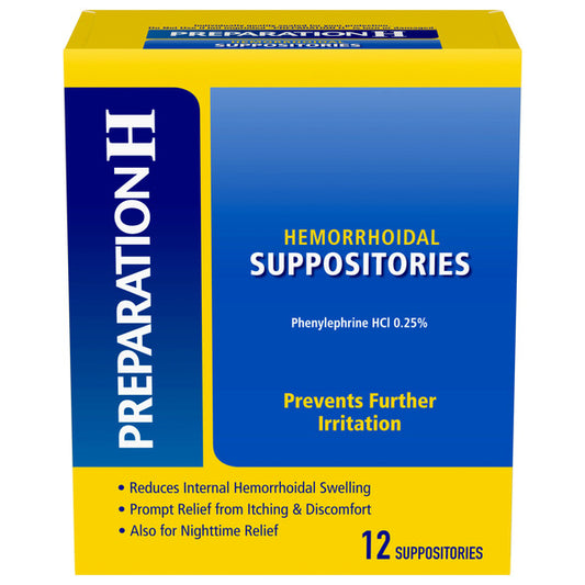 Preparation H Hemorrhoid Suppositories
