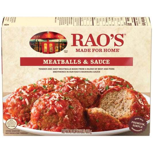 Rao's Made For Home Meatballs & Sauce Frozen Meal