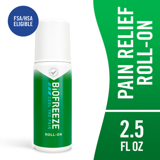 Biofreeze Roll-On Pain-Relieving Gel For Joint Pain, Arthritis, Backaches, & Sore Muscles
