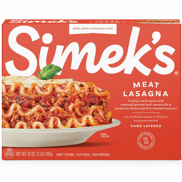 Simek's Meat Lasagna, Family Size Frozen Meal