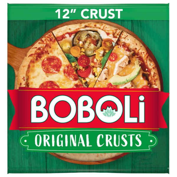 Boboli 12" Original, Pizza Crust, Ready-made, Cooked Pizza Dough, 12.6 oz