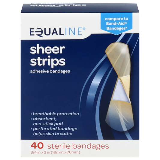 Equaline Sheer Strips Sterile Adhesive Bandages
