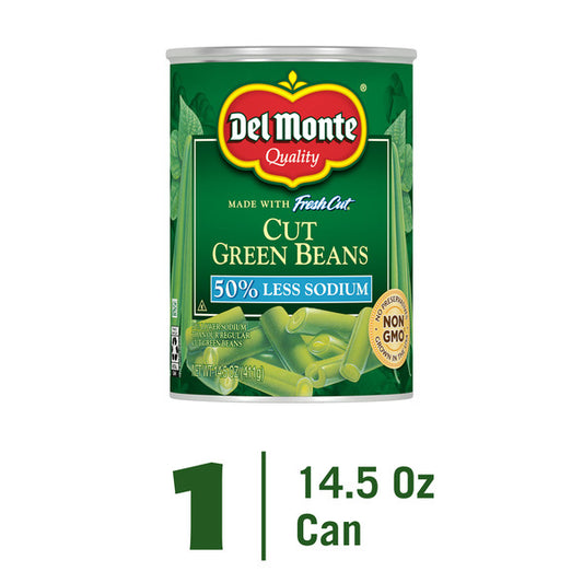 Del Monte 50% Less Sodium Cut Green Beans