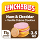 Lunchables Ham & Cheddar Cheese Cracker Stackers Snack Kit Kids Lunch with Vanilla Cookies