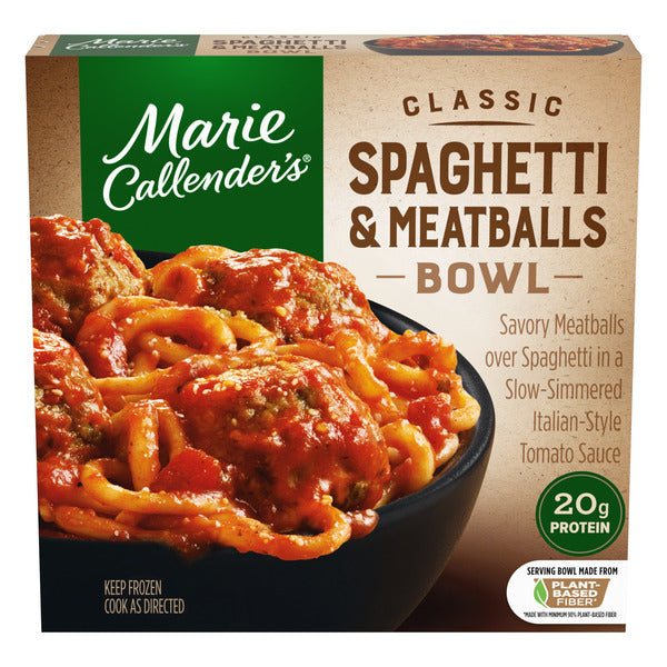 Marie Callender's Classic Spaghetti and Meatballs Bowl, Frozen Meal