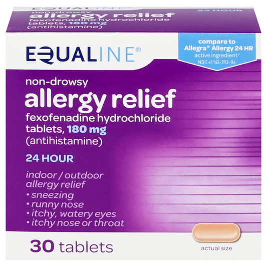 Equaline Tablets Non-Drowsy 180 mg Allergy Relief