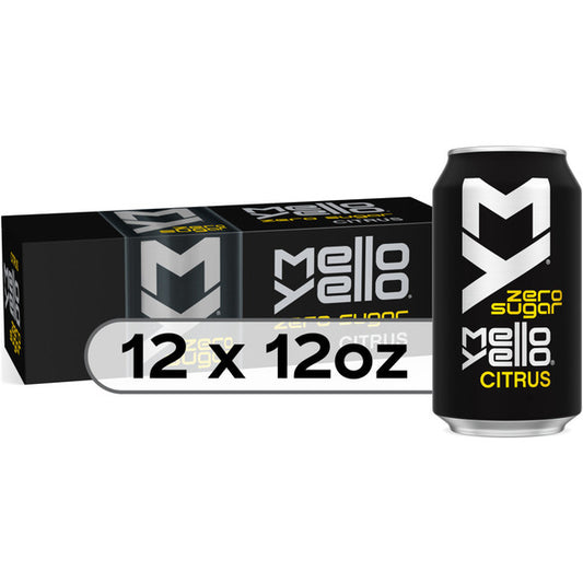 Mello Yello Zero Sugar Citrus Flavored Soda Soft Drinks