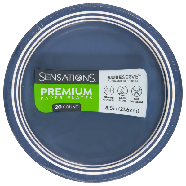 Sensations Premium 8.5 Inch Paper Plates
