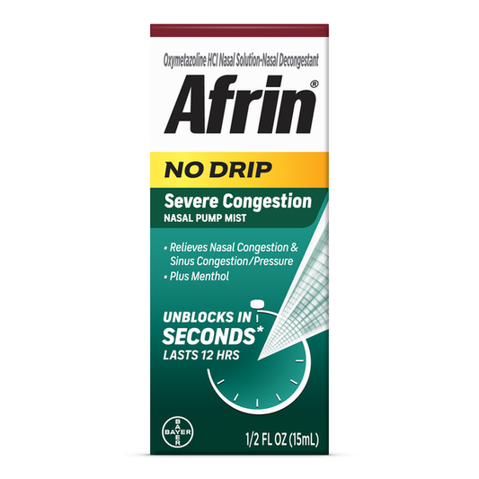 AFRIN No Drip Severe Congestion Maximum Strength 12 Hour Nasal Congestion Relief