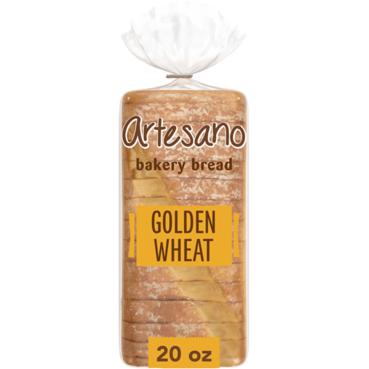 Artesano Golden Wheat, Bakery Bread, Wheat Bread, 20 oz